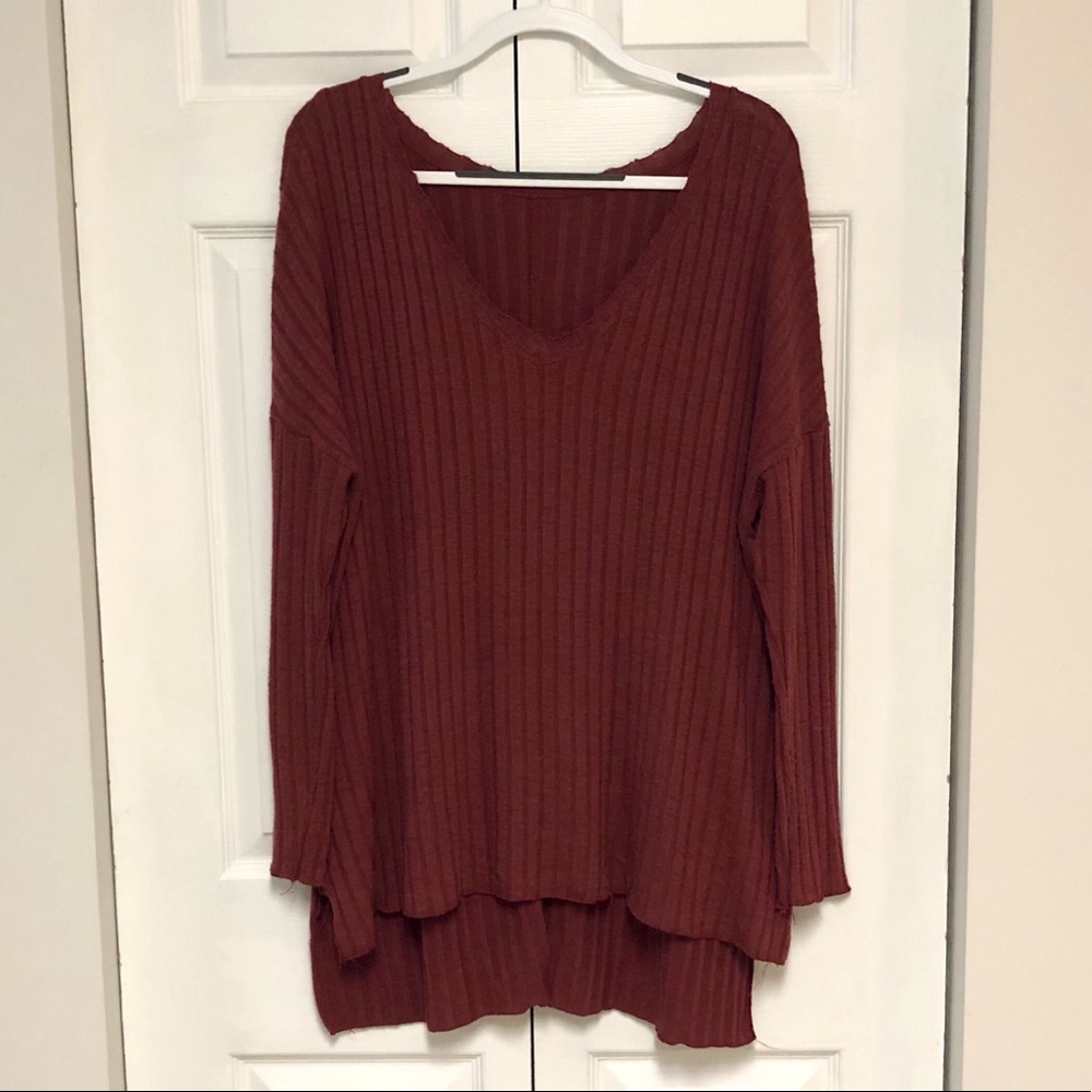 Maroon Sweater Blouse